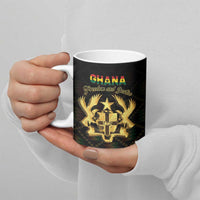 Personalized Ghana Kente Pattern Ceramic Mug The Heart of Gold of Africa - Wonder Print Shop