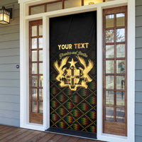 Personalized Ghana Kente Pattern Door Cover The Heart of Gold of Africa - Wonder Print Shop