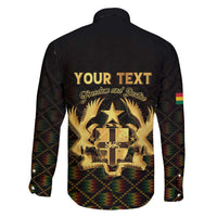 Personalized Ghana Kente Pattern Family Matching Long Sleeve Bodycon Dress and Hawaiian Shirt The Heart of Gold of Africa - Wonder Print Shop