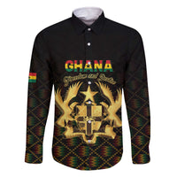 Personalized Ghana Kente Pattern Family Matching Off The Shoulder Long Sleeve Dress and Hawaiian Shirt The Heart of Gold of Africa - Wonder Print Shop