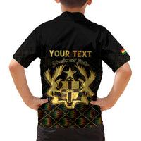 Personalized Ghana Kente Pattern Family Matching Puletasi and Hawaiian Shirt The Heart of Gold of Africa - Wonder Print Shop