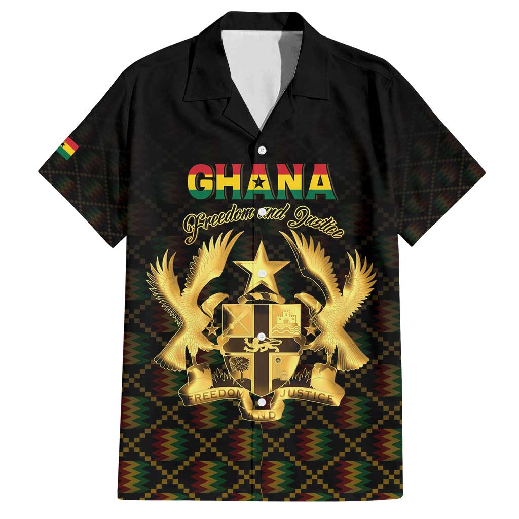 Personalized Ghana Kente Pattern Family Matching Summer Maxi Dress and Hawaiian Shirt The Heart of Gold of Africa - Wonder Print Shop