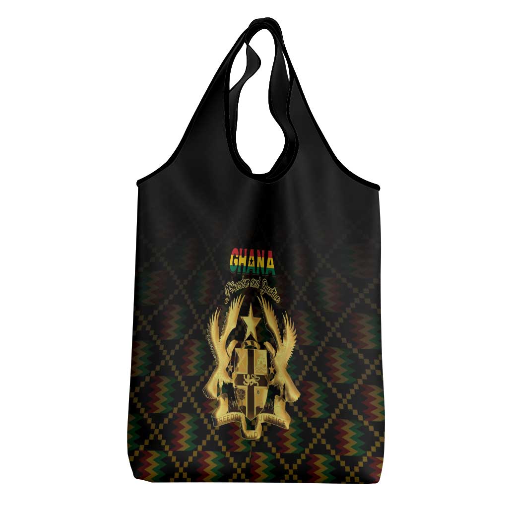 Ghana Kente Pattern Grocery Bag The Heart of Gold of Africa - Wonder Print Shop