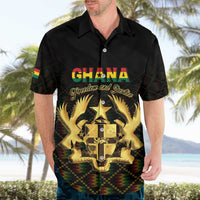 Personalized Ghana Kente Pattern Hawaiian Shirt The Heart of Gold of Africa - Wonder Print Shop