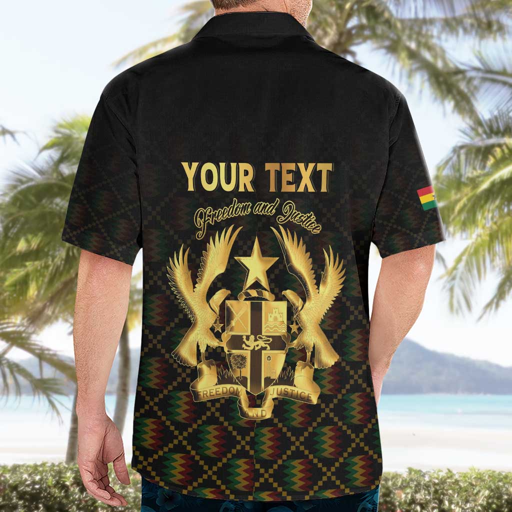 Personalized Ghana Kente Pattern Hawaiian Shirt The Heart of Gold of Africa - Wonder Print Shop