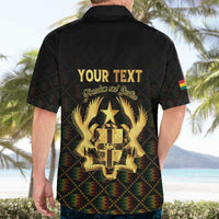 Personalized Ghana Kente Pattern Hawaiian Shirt The Heart of Gold of Africa - Wonder Print Shop