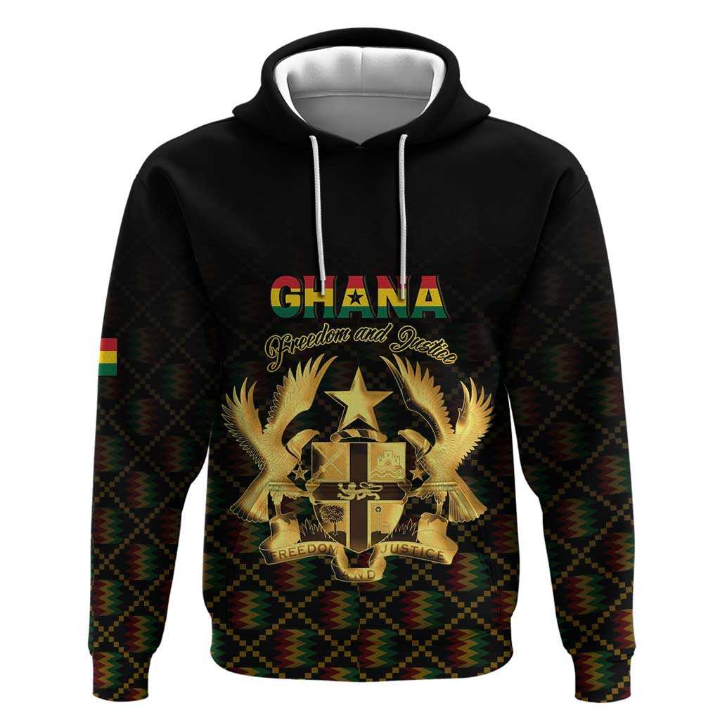 Personalized Ghana Kente Pattern Hoodie The Heart of Gold of Africa - Wonder Print Shop