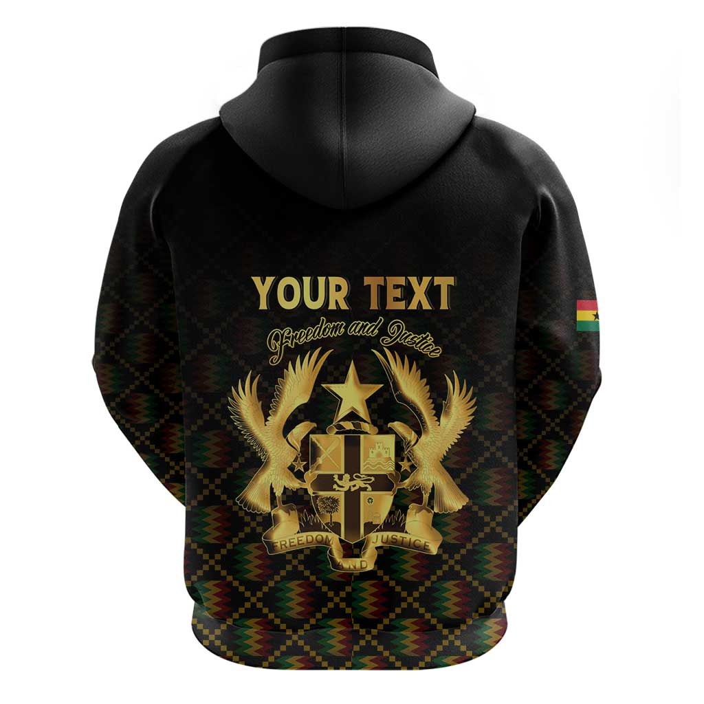 Personalized Ghana Kente Pattern Hoodie The Heart of Gold of Africa - Wonder Print Shop