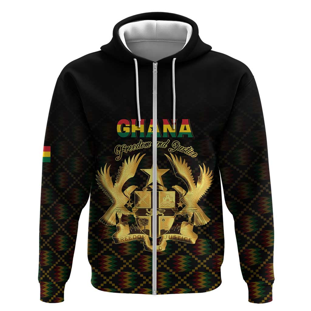 Personalized Ghana Kente Pattern Hoodie The Heart of Gold of Africa - Wonder Print Shop