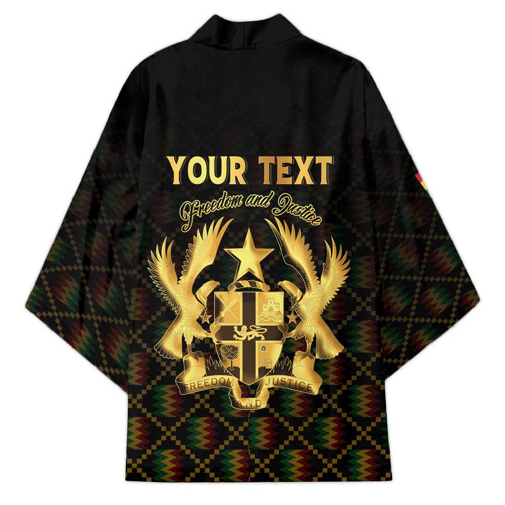 Personalized Ghana Kente Pattern Kimono The Heart of Gold of Africa - Wonder Print Shop