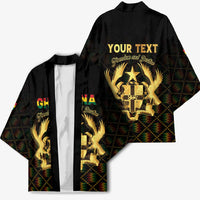 Personalized Ghana Kente Pattern Kimono The Heart of Gold of Africa - Wonder Print Shop