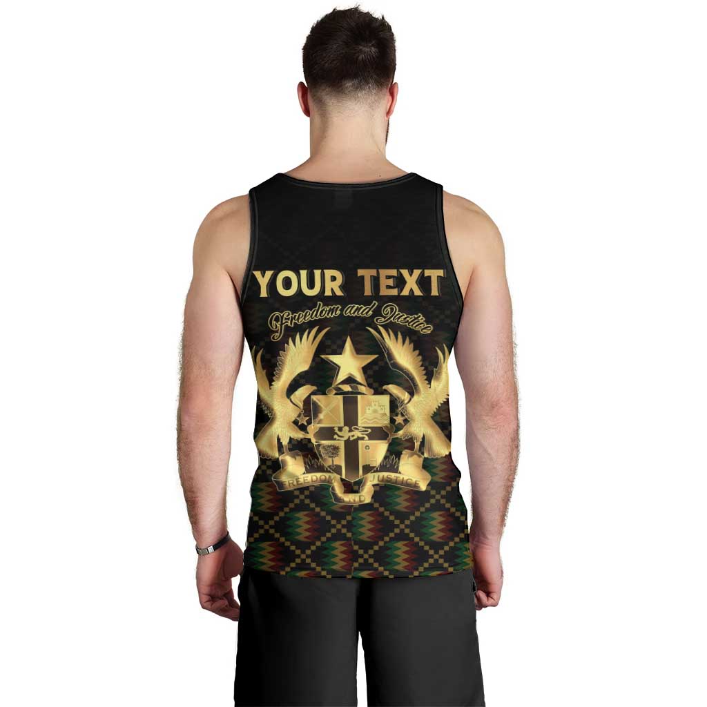 Personalized Ghana Kente Pattern Men Tank Top The Heart of Gold of Africa - Wonder Print Shop