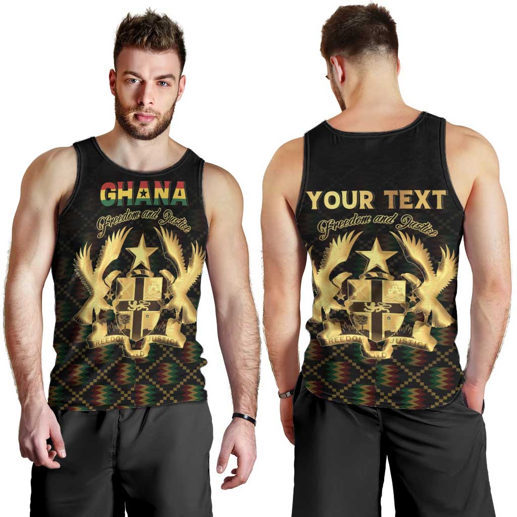 Personalized Ghana Kente Pattern Men Tank Top The Heart of Gold of Africa - Wonder Print Shop