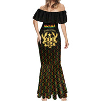 Personalized Ghana Kente Pattern Mermaid Dress The Heart of Gold of Africa - Wonder Print Shop