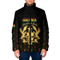 Personalized Ghana Kente Pattern Padded Jacket The Heart of Gold of Africa - Wonder Print Shop