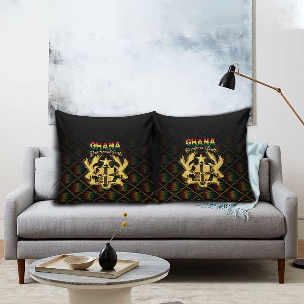 Ghana Kente Pattern Pillow Cover The Heart of Gold of Africa - Wonder Print Shop