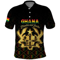 Personalized Ghana Kente Pattern Polo Shirt The Heart of Gold of Africa - Wonder Print Shop