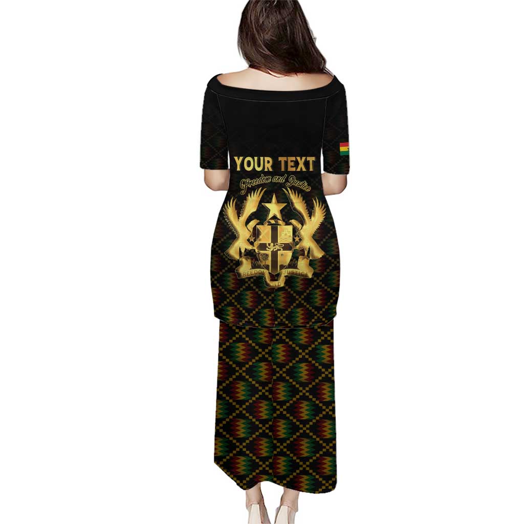Personalized Ghana Kente Pattern Puletasi The Heart of Gold of Africa - Wonder Print Shop