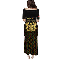 Personalized Ghana Kente Pattern Puletasi The Heart of Gold of Africa - Wonder Print Shop
