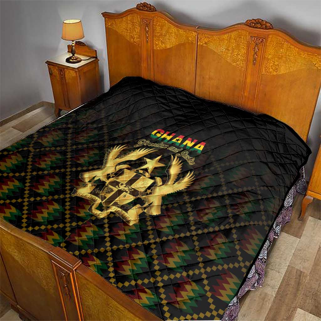 Ghana Kente Pattern Quilt The Heart of Gold of Africa - Wonder Print Shop