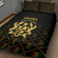 Ghana Kente Pattern Quilt Bed Set The Heart of Gold of Africa - Wonder Print Shop
