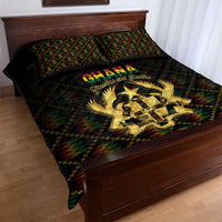Ghana Kente Pattern Quilt Bed Set The Heart of Gold of Africa - Wonder Print Shop