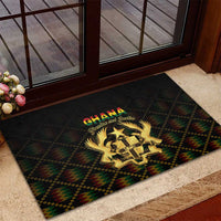 Ghana Kente Pattern Rubber Doormat The Heart of Gold of Africa - Wonder Print Shop