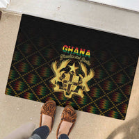 Ghana Kente Pattern Rubber Doormat The Heart of Gold of Africa - Wonder Print Shop