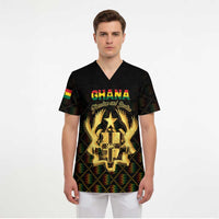 Personalized Ghana Kente Pattern Scrub Top The Heart of Gold of Africa - Wonder Print Shop