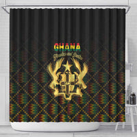 Ghana Kente Pattern Shower Curtain The Heart of Gold of Africa - Wonder Print Shop