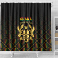 Ghana Kente Pattern Shower Curtain The Heart of Gold of Africa - Wonder Print Shop