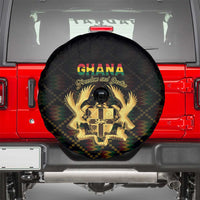 Ghana Kente Pattern Spare Tire Cover The Heart of Gold of Africa - Wonder Print Shop