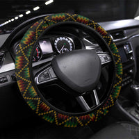 Ghana Kente Pattern Steering Wheel Cover The Heart of Gold of Africa - Wonder Print Shop