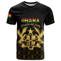Personalized Ghana Kente Pattern T Shirt The Heart of Gold of Africa - Wonder Print Shop