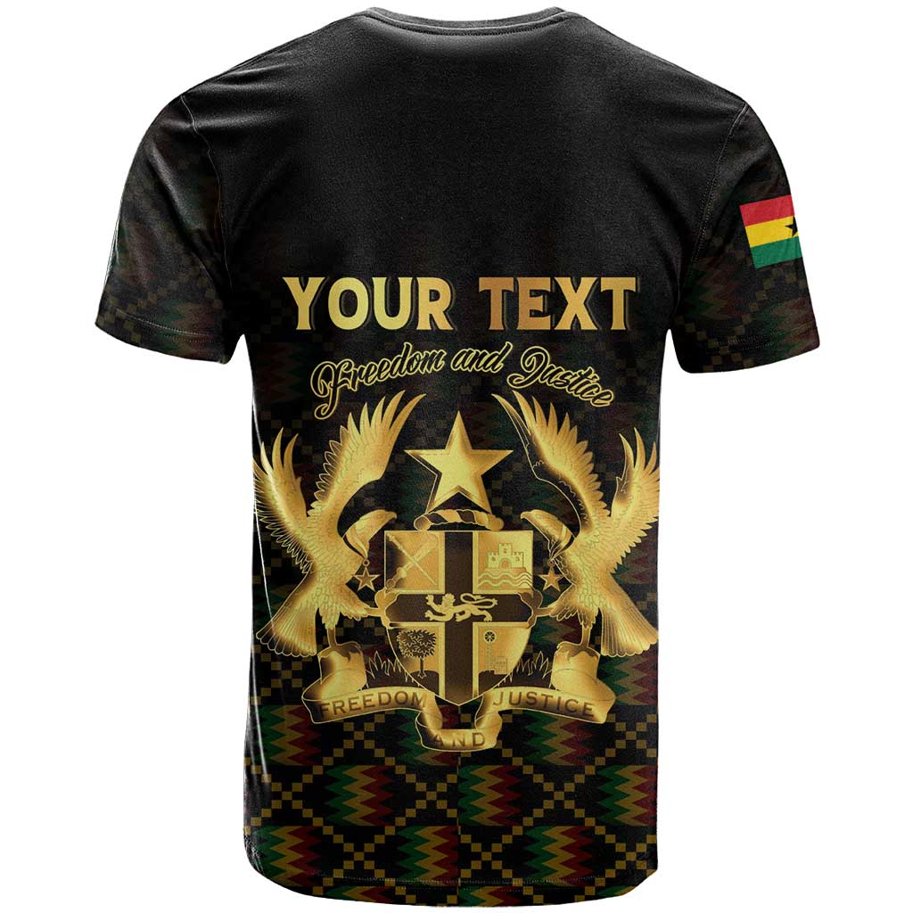 Personalized Ghana Kente Pattern T Shirt The Heart of Gold of Africa - Wonder Print Shop