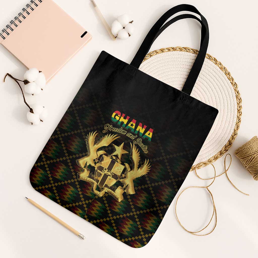 Ghana Kente Pattern Tote Bag The Heart of Gold of Africa - Wonder Print Shop