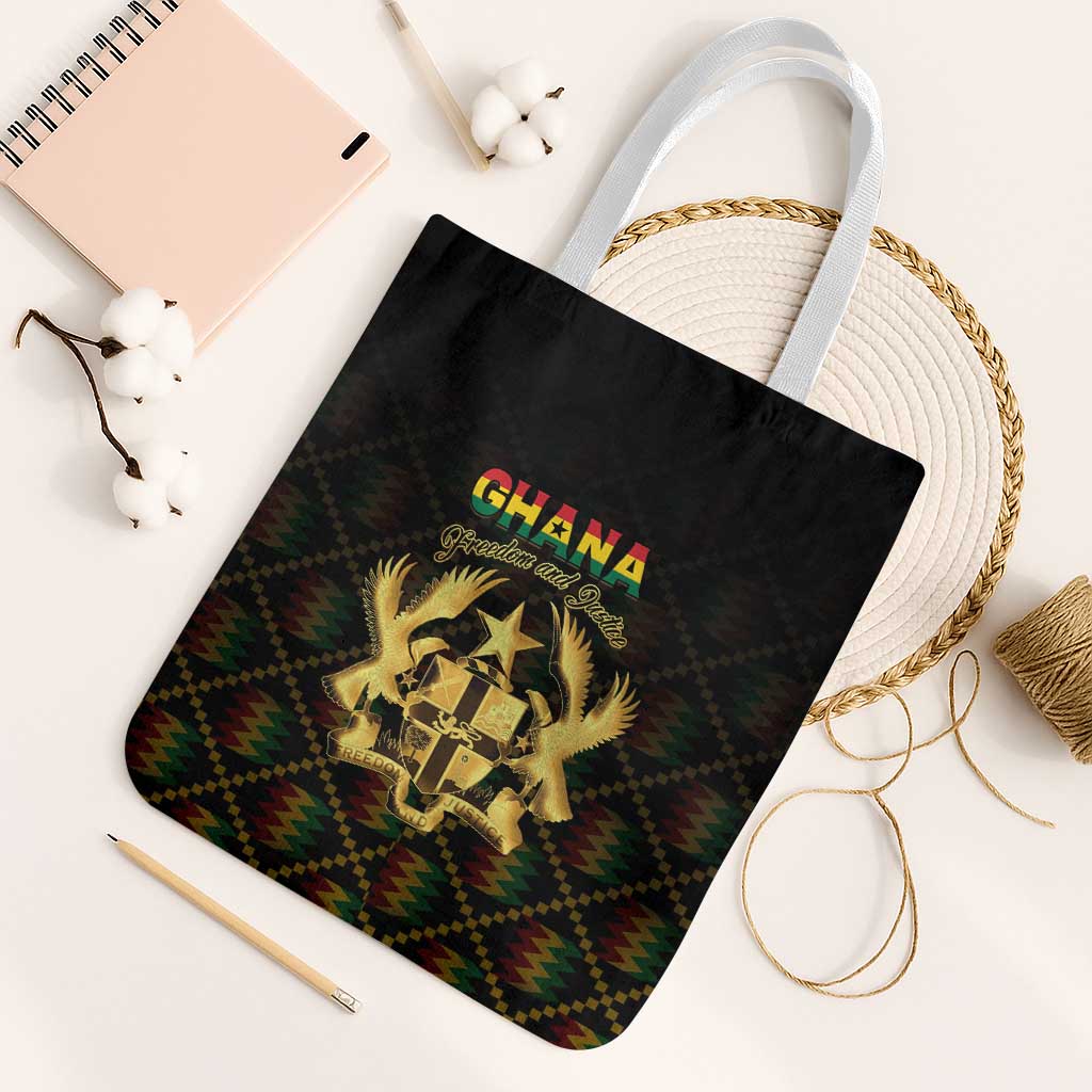 Ghana Kente Pattern Tote Bag The Heart of Gold of Africa - Wonder Print Shop