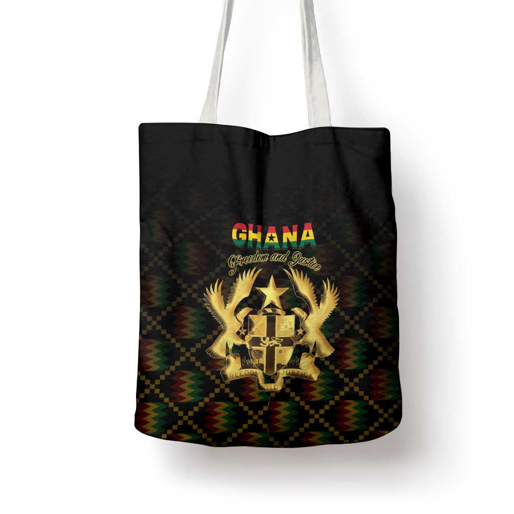 Ghana Kente Pattern Tote Bag The Heart of Gold of Africa - Wonder Print Shop