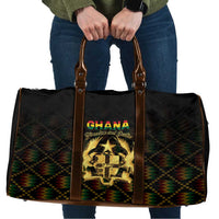 Ghana Kente Pattern Travel Bag The Heart of Gold of Africa - Wonder Print Shop