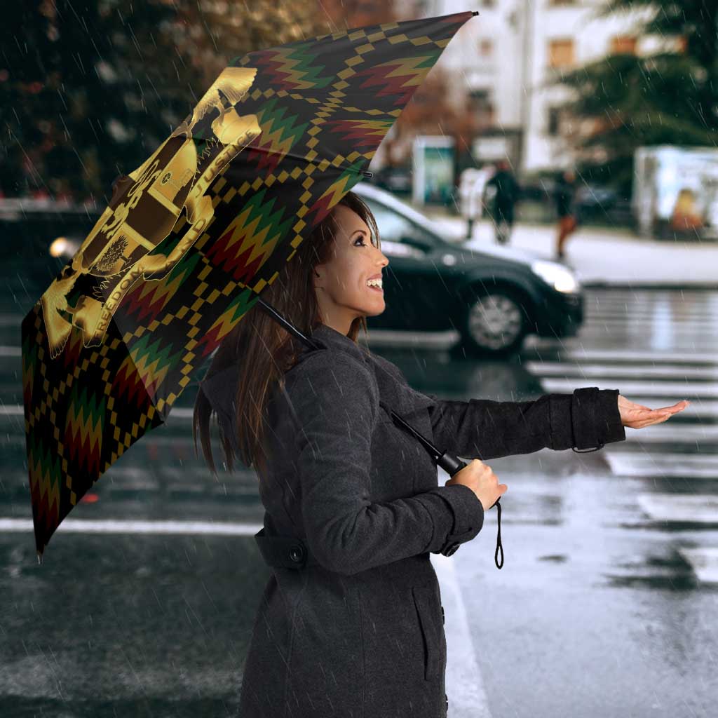 Ghana Kente Pattern Umbrella The Heart of Gold of Africa - Wonder Print Shop