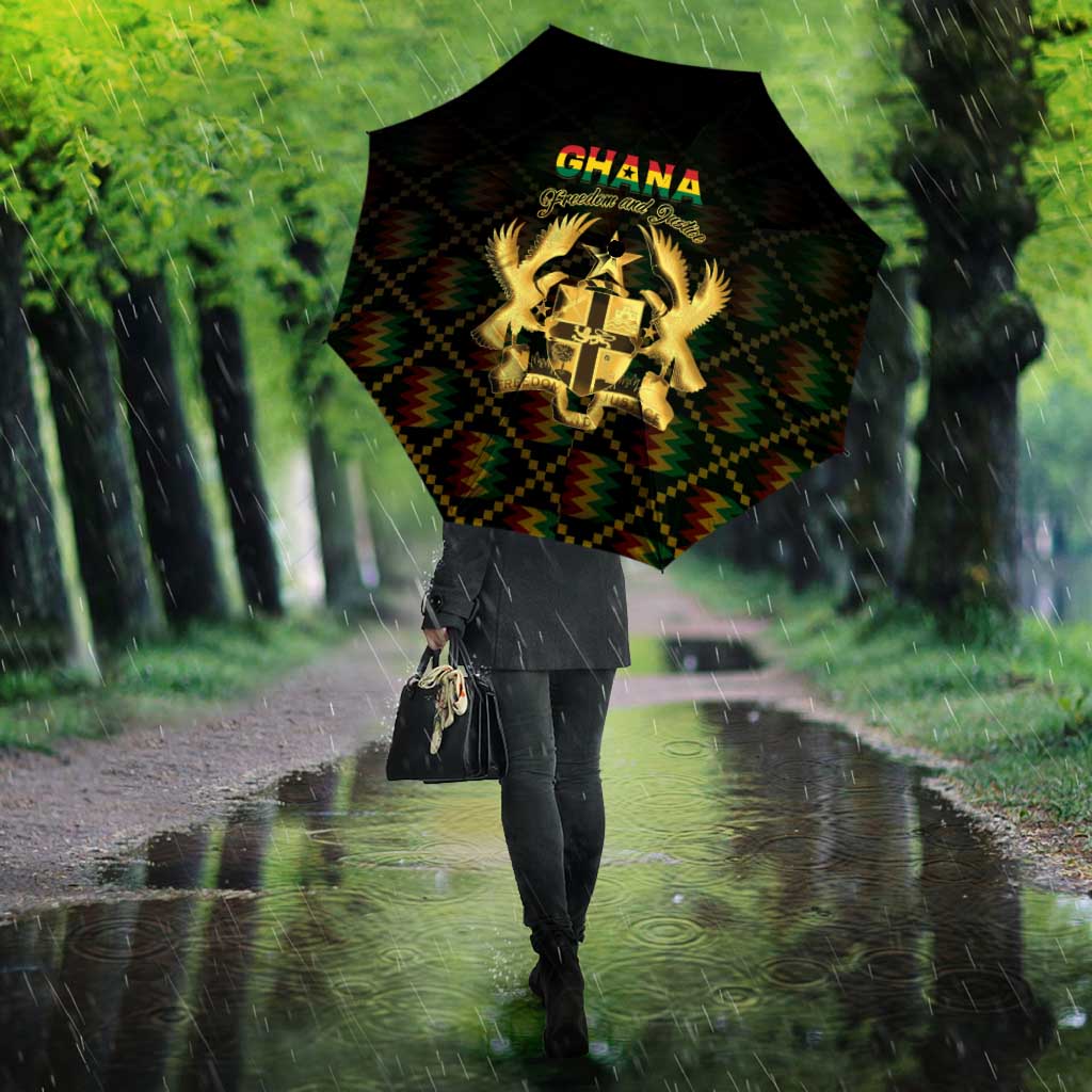 Ghana Kente Pattern Umbrella The Heart of Gold of Africa - Wonder Print Shop