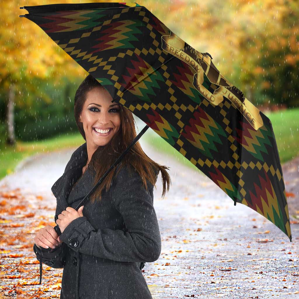 Ghana Kente Pattern Umbrella The Heart of Gold of Africa - Wonder Print Shop