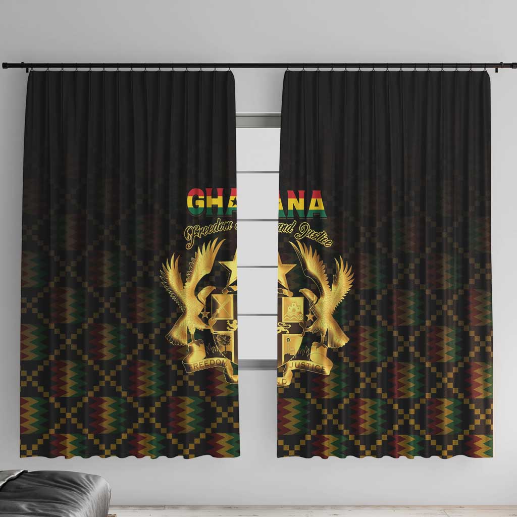 Ghana Kente Pattern Window Curtain The Heart of Gold of Africa - Wonder Print Shop