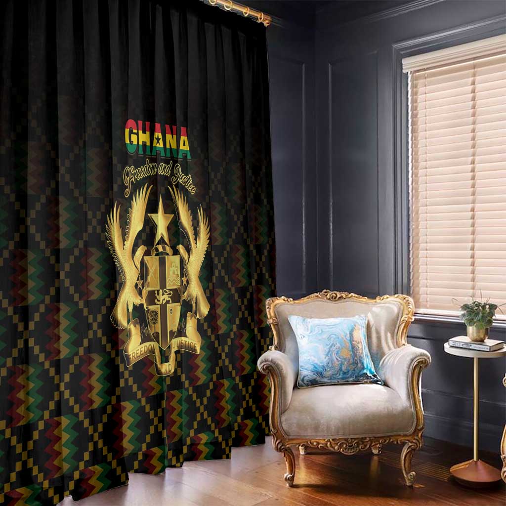 Ghana Kente Pattern Window Curtain The Heart of Gold of Africa - Wonder Print Shop