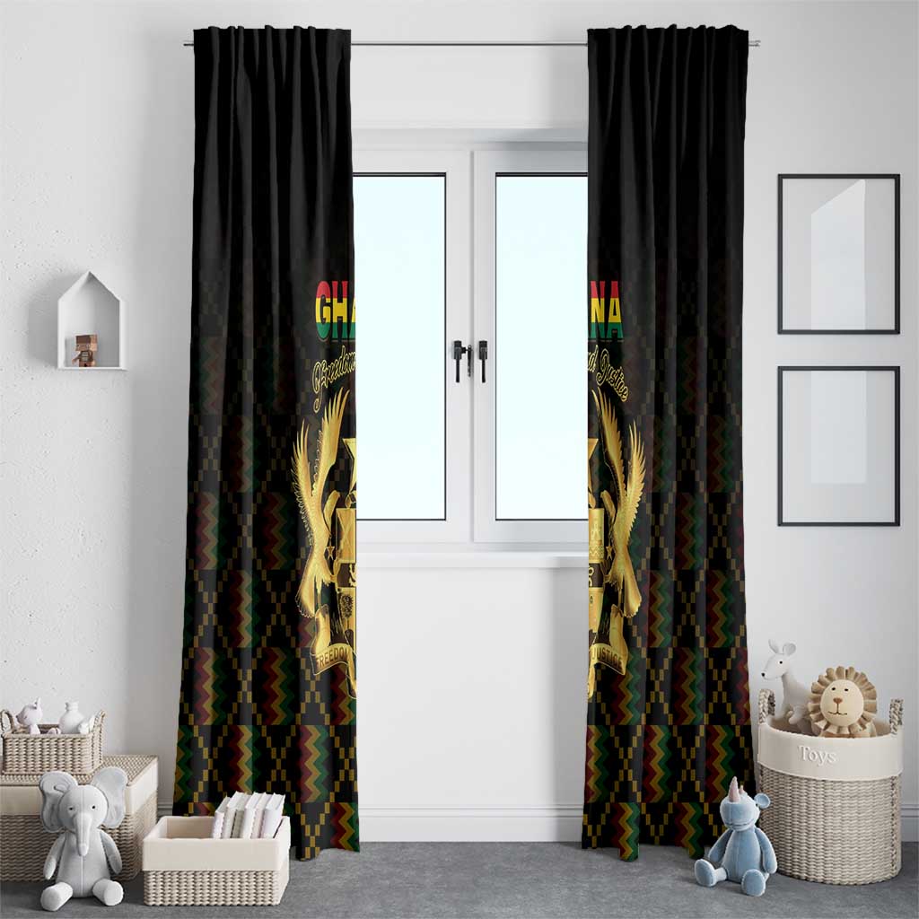 Ghana Kente Pattern Window Curtain The Heart of Gold of Africa - Wonder Print Shop