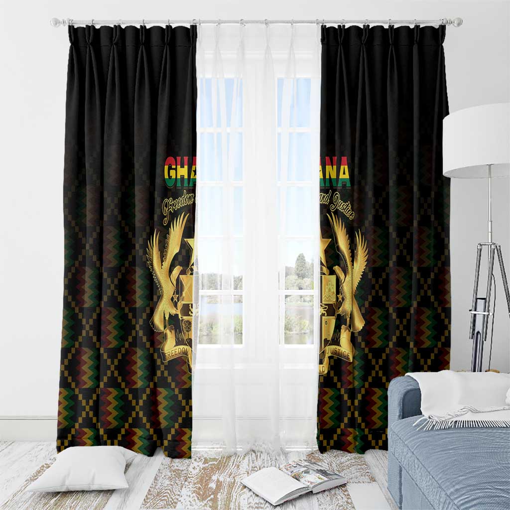 Ghana Kente Pattern Window Curtain The Heart of Gold of Africa - Wonder Print Shop