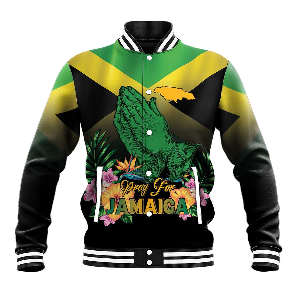 Personalized Pray For Jamaica Baseball Jacket Jamaica Strong - Wonder Print Shop