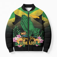 Personalized Pray For Jamaica Bomber Puffer Jacket Jamaica Strong - Wonder Print Shop