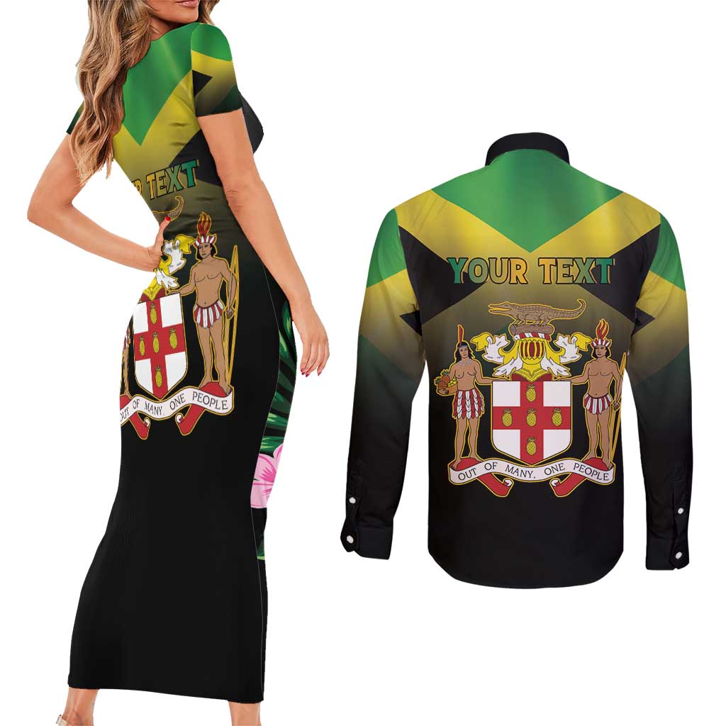 Personalized Pray For Jamaica Couples Matching Short Sleeve Bodycon Dress and Long Sleeve Button Shirt Jamaica Strong - Wonder Print Shop