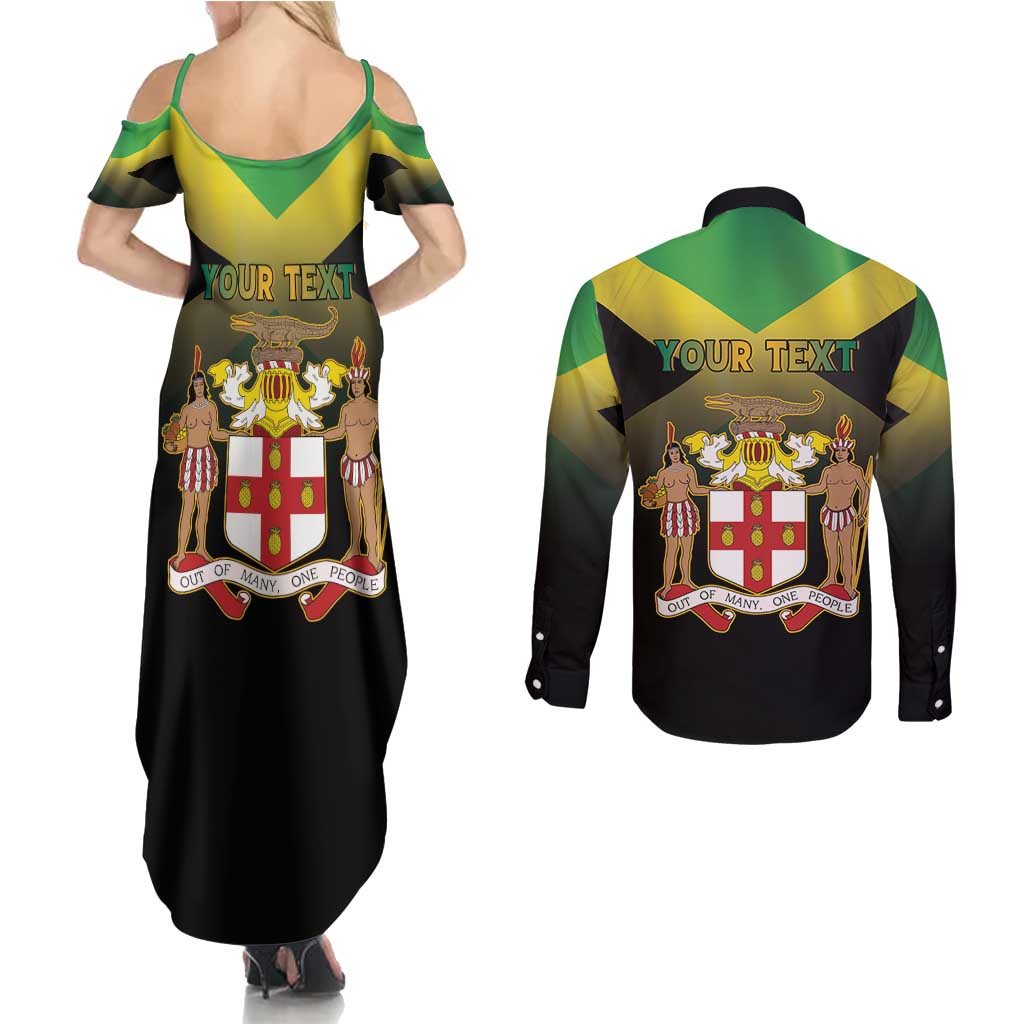 Personalized Pray For Jamaica Couples Matching Summer Maxi Dress and Long Sleeve Button Shirt Jamaica Strong - Wonder Print Shop